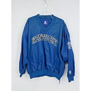 Vintage Starter Kentucky Wildcats Windbreaker Jacket Mens XL Blue Nylon Pullover